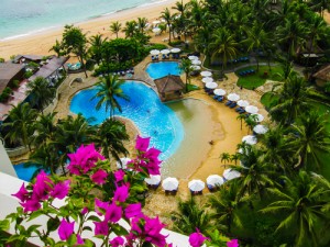 Luxury tropical hotel resort
